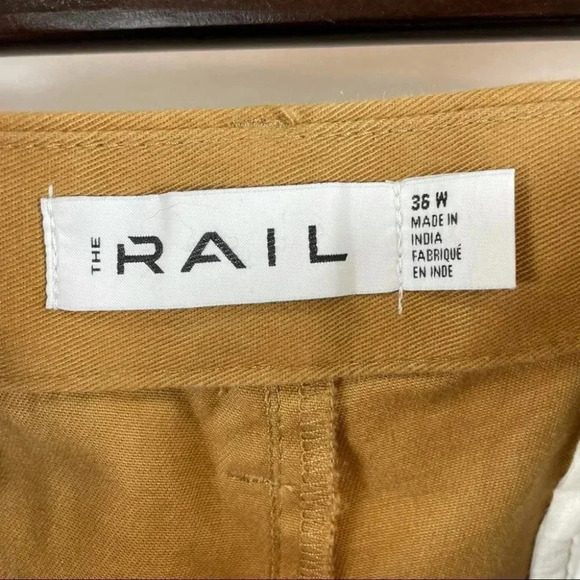 NEW The Rail Pleated Front  Cropped Raw Hem Pants - Picture 6 of 12